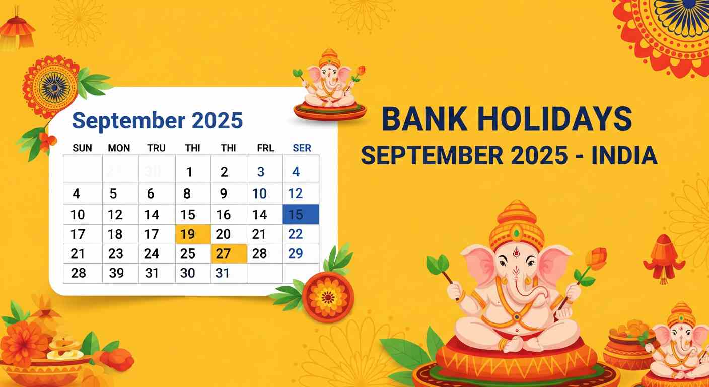 Complete List of Bank Holidays in September 2025 for India