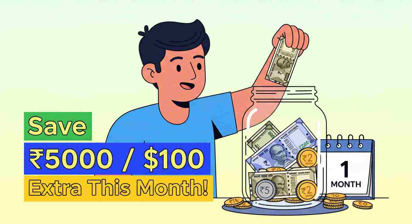 How to Save ₹5000/$100 Extra This Month: Simple Hacks That Work