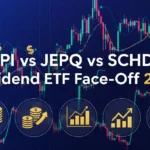 JEPI vs JEPQ vs SCHD Dividend ETF Face-Off 2025 — bold finance thumbnail with stock market charts, dividend icons and eye-catching colors.